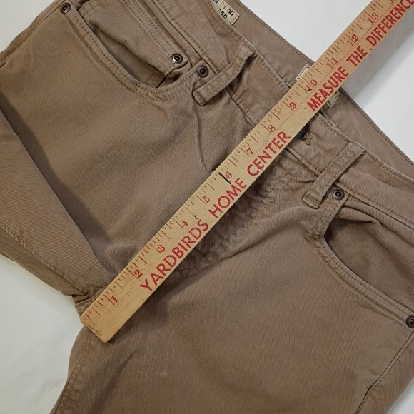 J. Crew 250 Jeans Mens 31/30 (28) Skinny-fit Tan Stretch Twill Faded Dill AZ961 - Picture 11 of 12